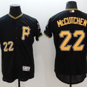 Majestic MLB Pittsburgh Pirates #22 McCutchen Elite Black Jersey