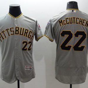 Majestic MLB Pittsburgh Pirates #22 McCutchen Elite Grey Jersey