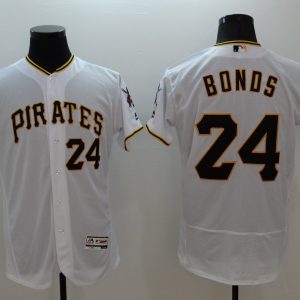 Majestic MLB Pittsburgh Pirates #24 Bonds Elite White Jersey