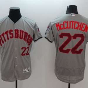 MLB Pittsburgh Pirates #22 McCutchen Grey Elite Jersey