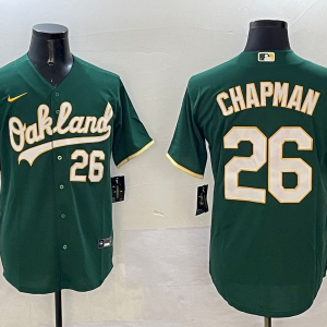 MLB Oakland Athletics #26 Chapman Green Game Nike Jersey