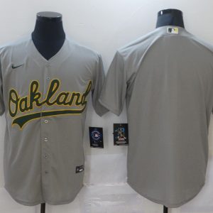 MLB Oakland Athletics Grey Game Blank Nike Jersey