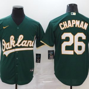 MLB Oakland Athletics #26 Chapman Green Game Nike Jersey