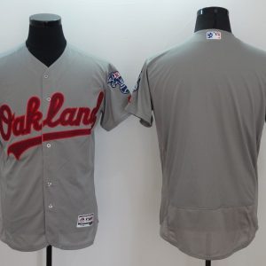 MLB Oakland Athletics Blank Grey Elite Jersey