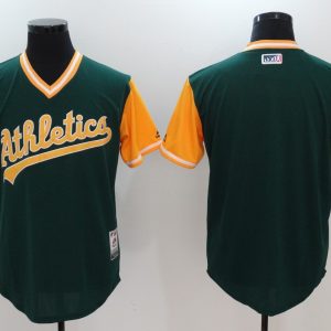 MLB Oakland Athletics Blank All Rise Green Pullover Jersey