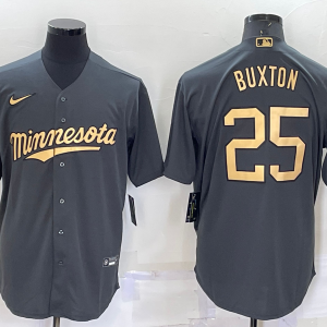 MLB Minnesota Twins #25 Buxton Charcoal 2022 All-Star Jersey