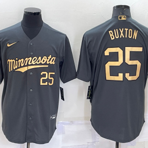 MLB Minnesota Twins #25 Buxton Charcoal 2022 All-Star Jersey