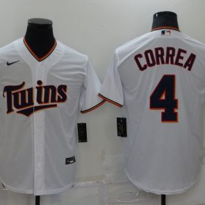 MLB Minnesota Twins #4 Correa White Game Nike Jersey