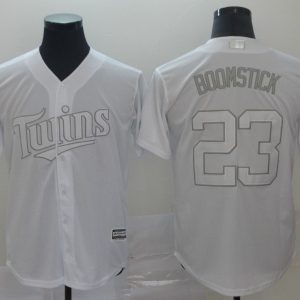 MLB Twins #23 Nelson Cruz Boomstick White 2019 Players Weekend Player Men Jersey
