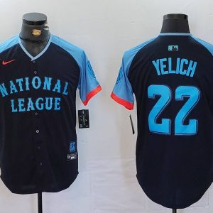 MLB Milwaukee Brewers #22 Christian Yelich 2024 All-Star Stitched Jersey