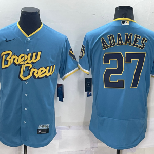 MLB Milwaukee Brewers #27 Adames 2022 City Connect Flex Elite Jersey