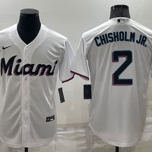 MLB Miami Marlins #2 Jazz Chisholm Jr. White Nike Game Jersey