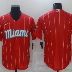 MLB Miami Marlins Blank Red Game Nike Jersey