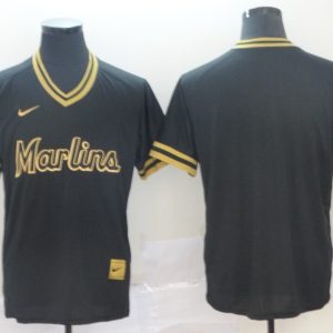 MLB Miami Marlins Black Mens Blank Nike Jersey