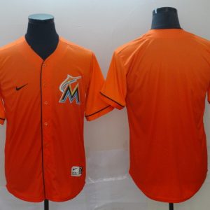 MLB Miami Marlins Blank Orange Drift Fashion Nike Jersey