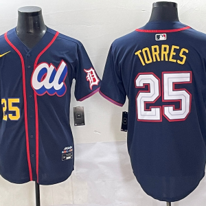 Men's Detroit Tigers #25 Torres National League Navy 2025 All-Star Edition Limited Jersey