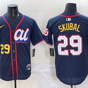 Men's Detroit Tigers #29 Tarik Skubal National League Navy 2025 All-Star Edition Limited Jersey