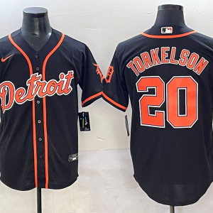 MLB Detroit Tigers #20 Torkelson Black Game Nike Jersey