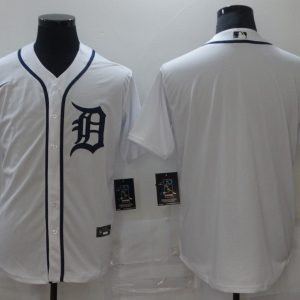 MLB Detroit Tigers Blank White Game Nike Jersey