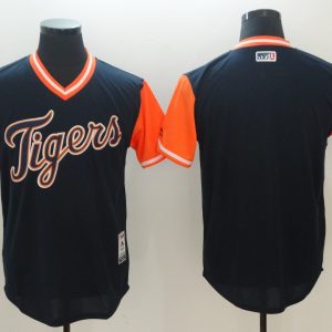 Men's Detroit Tigers Blank Mejestic Black 2018 Players' Weekend Flex Base Jersey