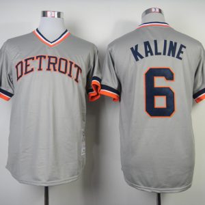 MLB Jerseys Detroit Tigers #6 Kaline Grey 1984 Throwback Jersey