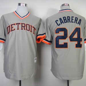MLB Jerseys Detroit Tigers #24 Cabrera Grey 1984 Throwback Jersey