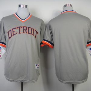 MLB Jerseys Detroit Tigers Blank Grey 1984 Throwback Jersey