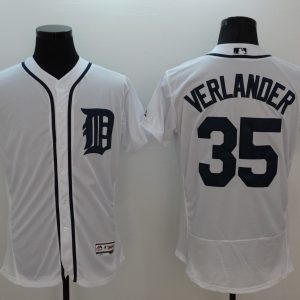 Majestic MLB Detroit Tigers #35 Verlander Elite White Jersey