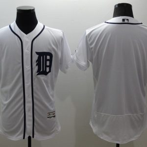 Majestic MLB Detroit Tigers Blank White Elite Jersey