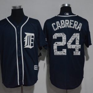 MLB Detriot Tigers #24 Cabrera D.Blue Spring Trainging Jersey