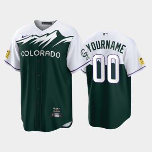 MLB Colorado Rockies Custom 2022 Green City Connect Stitched Baseball Jersey