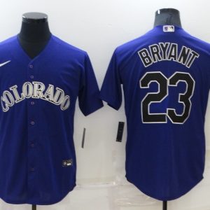 MLB Colorado Rockies #23 Bryant Purple Nike Game Jersey