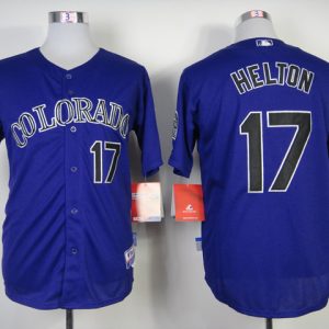 MLB Colorado Rockies Jersey #17 Todd Helton Purple Jersey Cool Base