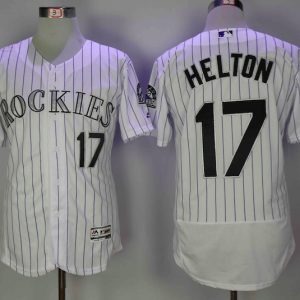 MLB Colorado Rockies #17 Todd Helton Elite White Jersey