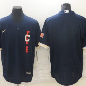 MLB Cleveland Indians Blank 2021 Navy All-Star Flex Base Elite Jersey