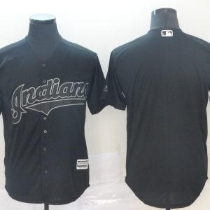 MLB Indians Blank Black 2019 Players' Weekend Player Men Jersey
