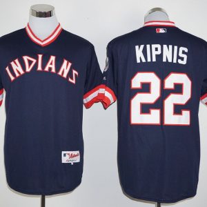 MLB Cleveland Indians #22 Kipnis Blue Pullover 1976 Jersey