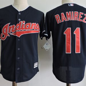 MLB Cleveland Indians #11 Ramirez Blue Elite Jersey