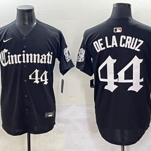MLB Cincinnati Reds #44 Elly De La Cruz Black 'Motor Gothic Edition' Vapor Premier Limited Jersey