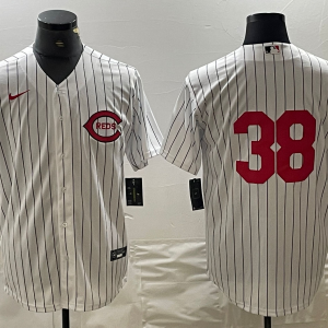Men's Cincinnati Reds #38 Jose Barrero White  Field Of Dreams Stitched Baseball Jersey