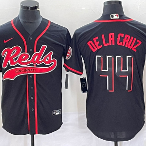 MLB Cincinnati Reds #44 Elly De La Cruz Black 2023 City Connect Cool Base Jersey