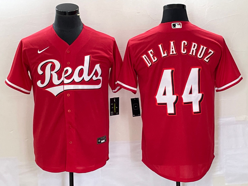 MLB Cincinnati Reds #44 Elly De La Cruz Red Cool Base Stitched Baseball Jersey
