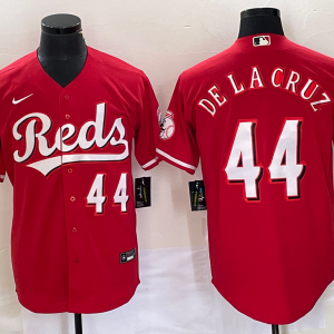 MLB Cincinnati Reds #44 Elly De La Cruz Red Cool Base Stitched Baseball Jersey