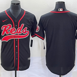 MLB Cincinnati Reds Blank Black Stitched Baseball Jersey