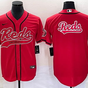 MLB Cincinnati Reds With Logo In Back Cool Base Stitched Baseball Jersey
