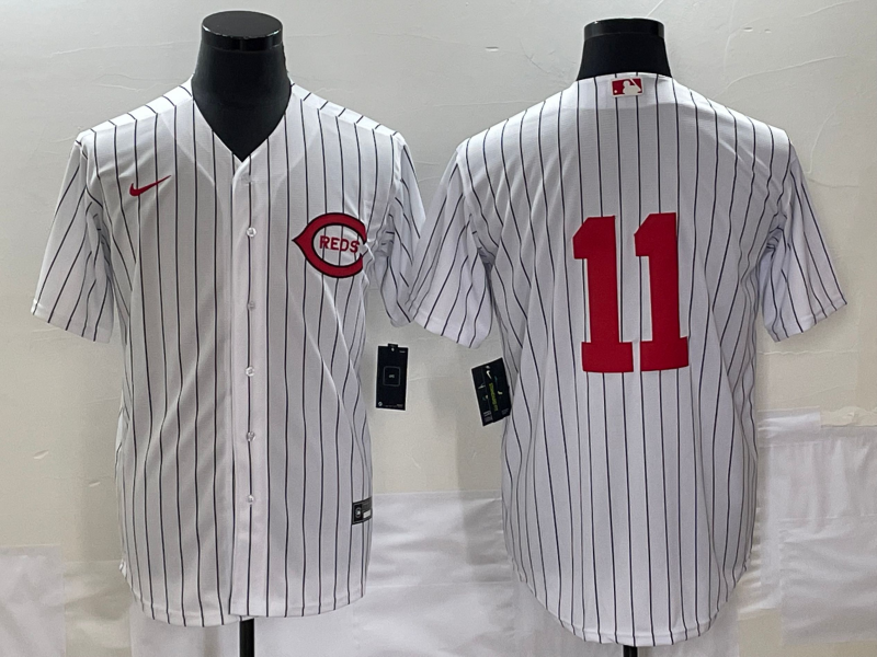 MLB Cincinnati Reds #11 Barry Larkin White Field Of Dreams Stitched Baseball Jersey