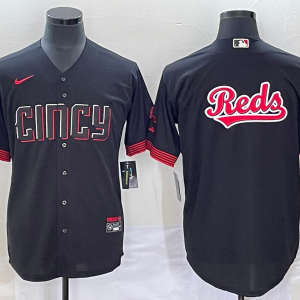 MLB Cincinnati Reds With Logo In Back Cool Base Stitched Baseball Jersey