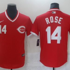 MLB Cincinnati Reds #14 Rose Red Game Nike Jersey