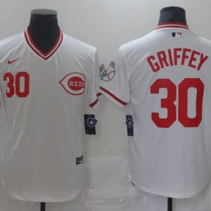 MLB Cincinnati Reds #30 Griffey White Game Nike Jersey