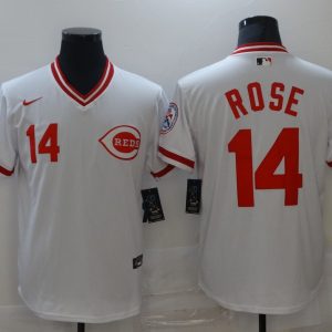 MLB Cincinnati Reds #14 Rose White Game Nike Jersey